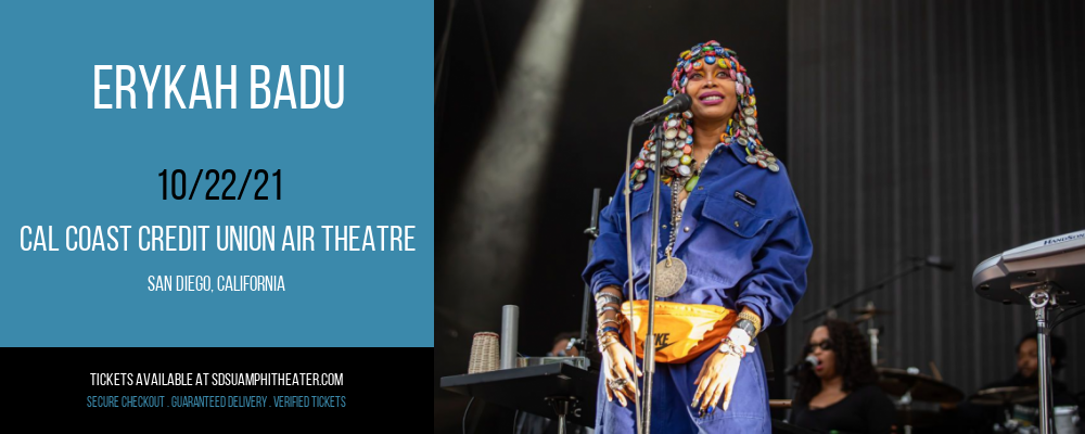 Erykah Badu at Cal Coast Credit Union Air Theatre tickets Erykah Badu at Cal Coast Credit Union Air Theatre