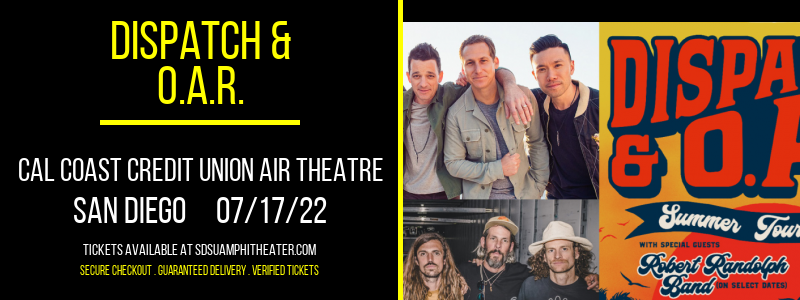 Dispatch & O.A.R. at Cal Coast Credit Union Air Theatre tickets Dispatch & O.A.R. at Cal Coast Credit Union Air Theatre
