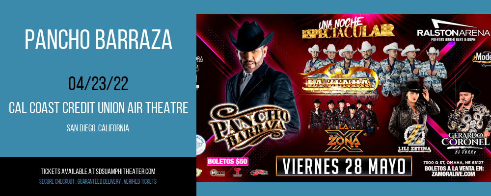 Pancho Barraza at Cal Coast Credit Union Air Theatre tickets Pancho Barraza at Cal Coast Credit Union Air Theatre