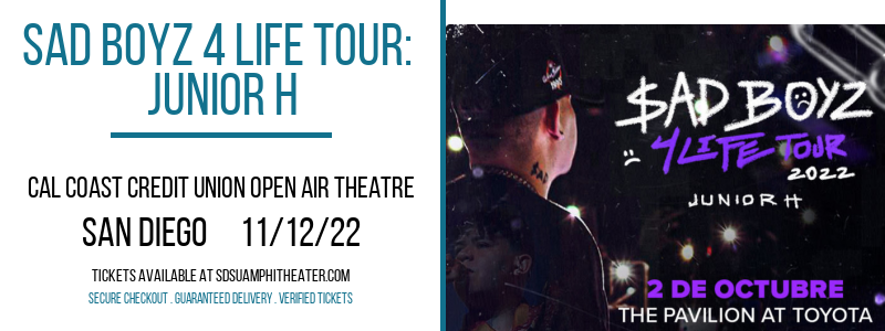 Sad Boyz 4 Life Tour: Junior H at Cal Coast Credit Union Air Theatre tickets Sad Boyz 4 Life Tour: Junior H at Cal Coast Credit Union Air Theatre