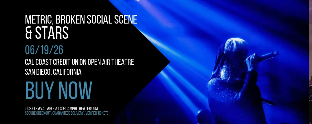 Metric at Cal Coast Credit Union Open Air Theatre